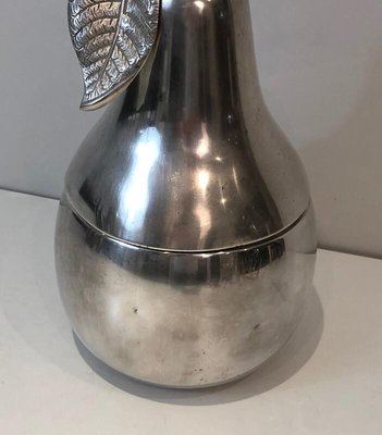 Silver Plated Pear Ice Bucket, France, 1970s-BA-803697