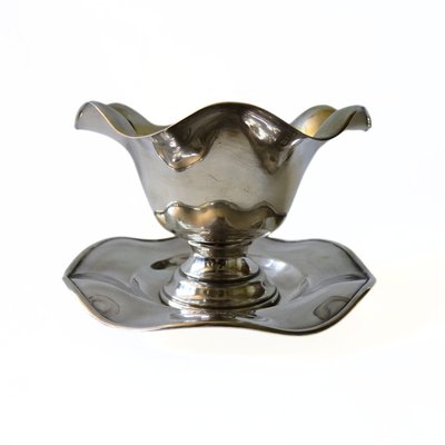 Silver Plated Sauce Bowl on Foot, Sweden, 1900s-JKV-2023246