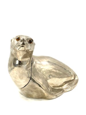 Silver-Plated Seal Wine Cooler or Ice Bucket by Franco Lapini, 1970s, Italy-TXN-1004555