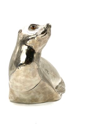 Silver-Plated Seal Wine Cooler or Ice Bucket by Franco Lapini, 1970s, Italy-TXN-1004555