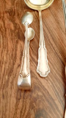 Silver Serving Ladles and Tong, 1890s, Set of 3-EAI-1398293