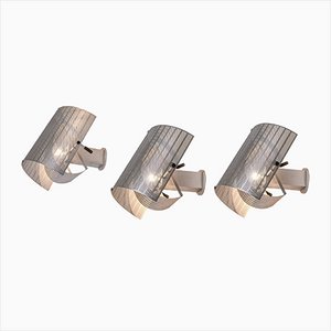 Silver Shogun Wall Lights by Mario Botta for Artemide, 1980s, Set of 3-DEK-932435