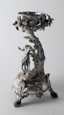 Silver Stag Candleholder Table from Heinrich Gottfried Dellevie, 1827-ESB-1407934