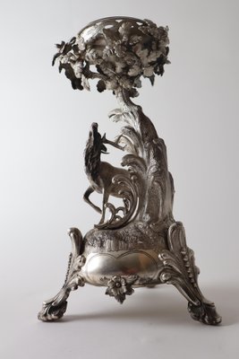 Silver Stag Candleholder Table from Heinrich Gottfried Dellevie, 1827-ESB-1407934