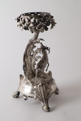 Silver Stag Candleholder Table from Heinrich Gottfried Dellevie, 1827-ESB-1407934