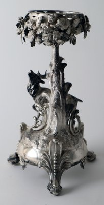 Silver Stag Candleholder Table from Heinrich Gottfried Dellevie, 1827-ESB-1407934