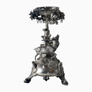 Silver Stag Candleholder Table from Heinrich Gottfried Dellevie, 1827-ESB-1407934