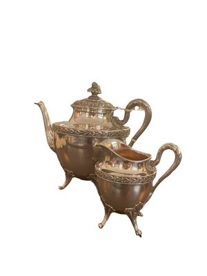 Silver Teapot and Milk Can, Set of 2-SEI-1304860