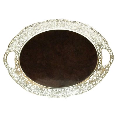 Silver Tray with Wooden Bottom, 1948-UCH-1224620