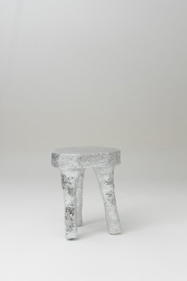 Silver Tripod Stool in Plaster-QAC-2017191