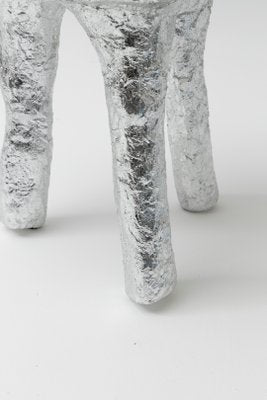 Silver Tripod Stool in Plaster-QAC-2017191