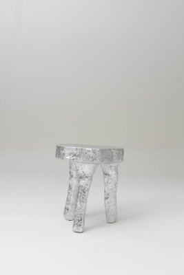 Silver Tripod Stool in Plaster-QAC-2017191