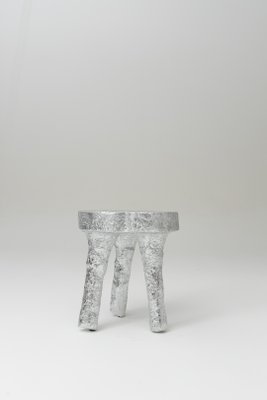 Silver Tripod Stool in Plaster-QAC-2017191