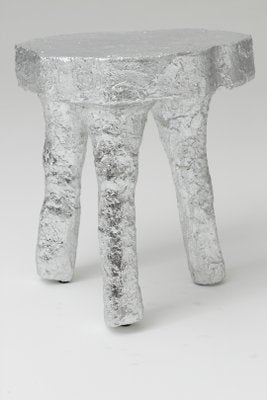 Silver Tripod Stool in Plaster-QAC-2017191