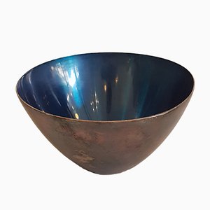 Silvered and Enameled Bowl from DGS Denmark, 1950s-UNO-992657