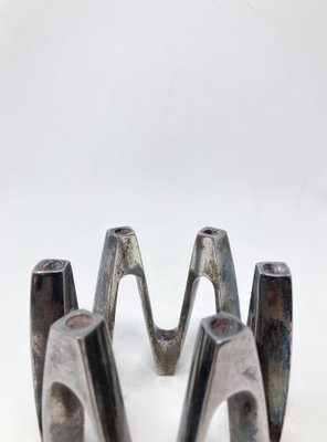 Silvered Metal Candleholder by Jens Quistgaard, 1970s-FGA-1770730