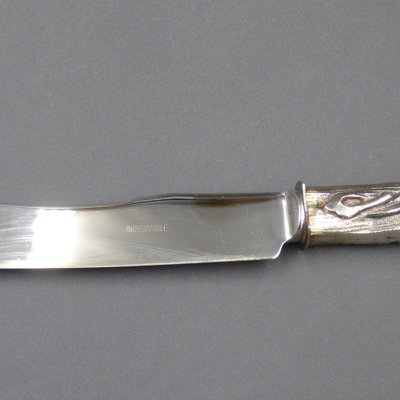 Silvered Rabbit and Poultry Tranchier Cutlery, 1970s, Set of 2-WK-1409562