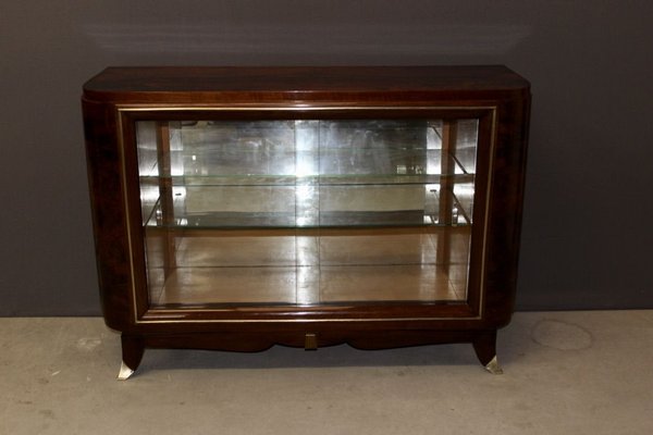 Silversmiths Art Deco Period Walnut Cabinet-BCR-912144