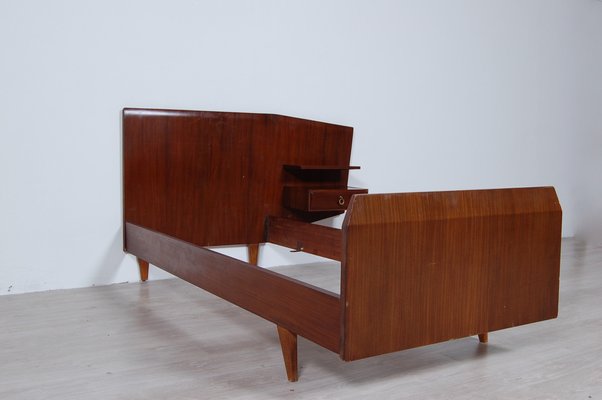 Single Bed Structure with Bedside Table, 1950s, Set of 2-XSG-1336477