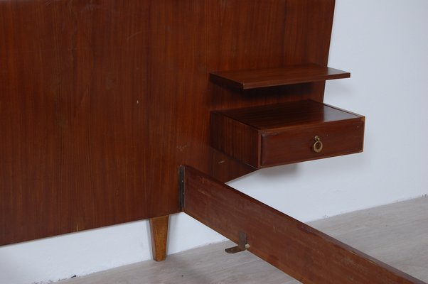 Single Bed Structure with Bedside Table, 1950s, Set of 2-XSG-1336477