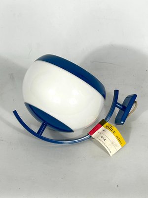 Single Blue Lacquer and Acrylic Sila Wall Lamp from Stilux Milano, Italy, 1960s-OT-1389512