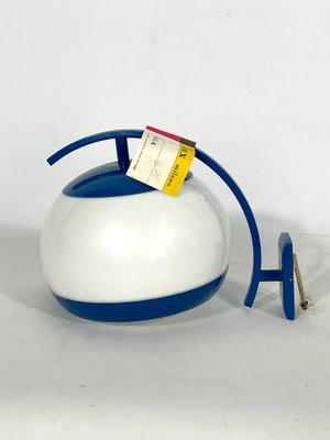 Single Blue Lacquer and Acrylic Sila Wall Lamp from Stilux Milano, Italy, 1960s-OT-1389512