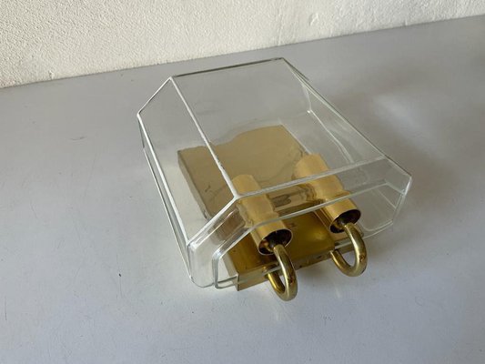 Single Glass & Brass Sconce from Limburg, Germany, 1960s-RDS-1446331