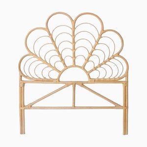 Sintética Wicker and Wood Flower Headboard-TCS-1758696