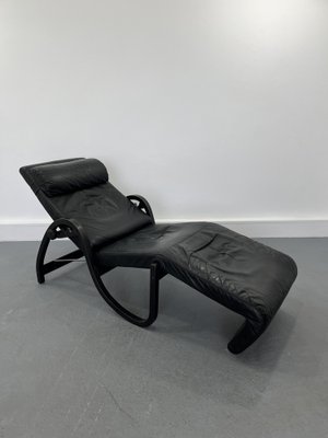 Sinus Lying Leather Black Chair from Westnofa, 1970s-JWH-1705852