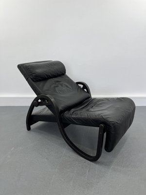 Sinus Lying Leather Black Chair from Westnofa, 1970s-JWH-1705852