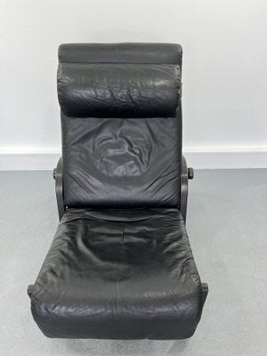 Sinus Lying Leather Black Chair from Westnofa, 1970s-JWH-1705852