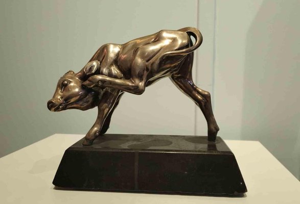 Sirio Tofanari, The Calf (Il Vitello), 1900, Silver-ZCI-2029224