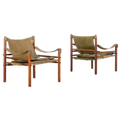 Sirocco Easy Chairs attributed to Arne Norell, 1970s, Set of 2-QU-1720265