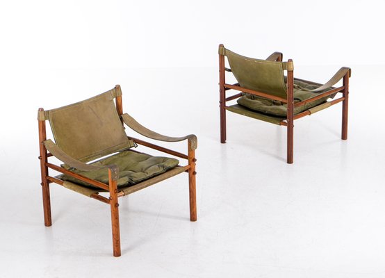 Sirocco Easy Chairs attributed to Arne Norell, 1970s, Set of 2-QU-1720265