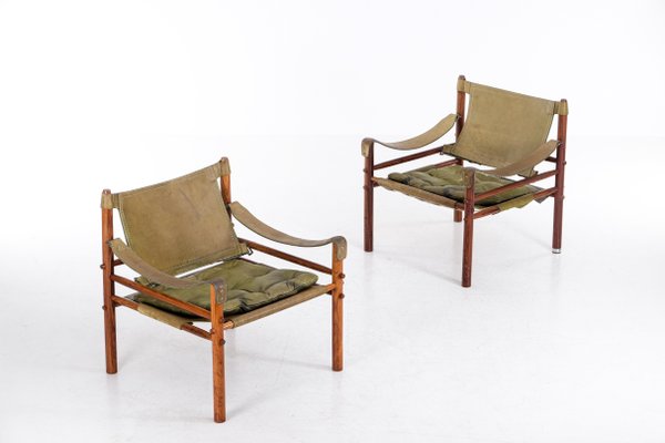 Sirocco Easy Chairs attributed to Arne Norell, 1970s, Set of 2-QU-1720265