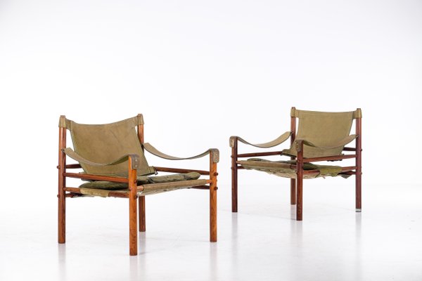 Sirocco Easy Chairs attributed to Arne Norell, 1970s, Set of 2-QU-1720265