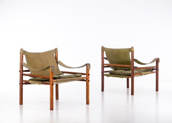 Sirocco Easy Chairs attributed to Arne Norell, 1970s, Set of 2-QU-1720265