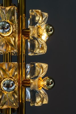 Sische Glass and Brass Chandelier, Vienna, 1960s-SPD-848061