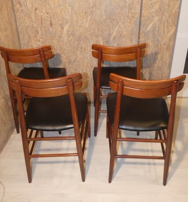 Skai and Rosewood Chairs, 1950s, Set of 4-ERB-1098465