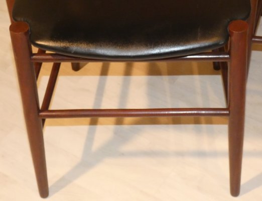 Skai and Rosewood Chairs, 1950s, Set of 4-ERB-1098465