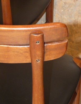 Skai and Rosewood Chairs, 1950s, Set of 4-ERB-1098465