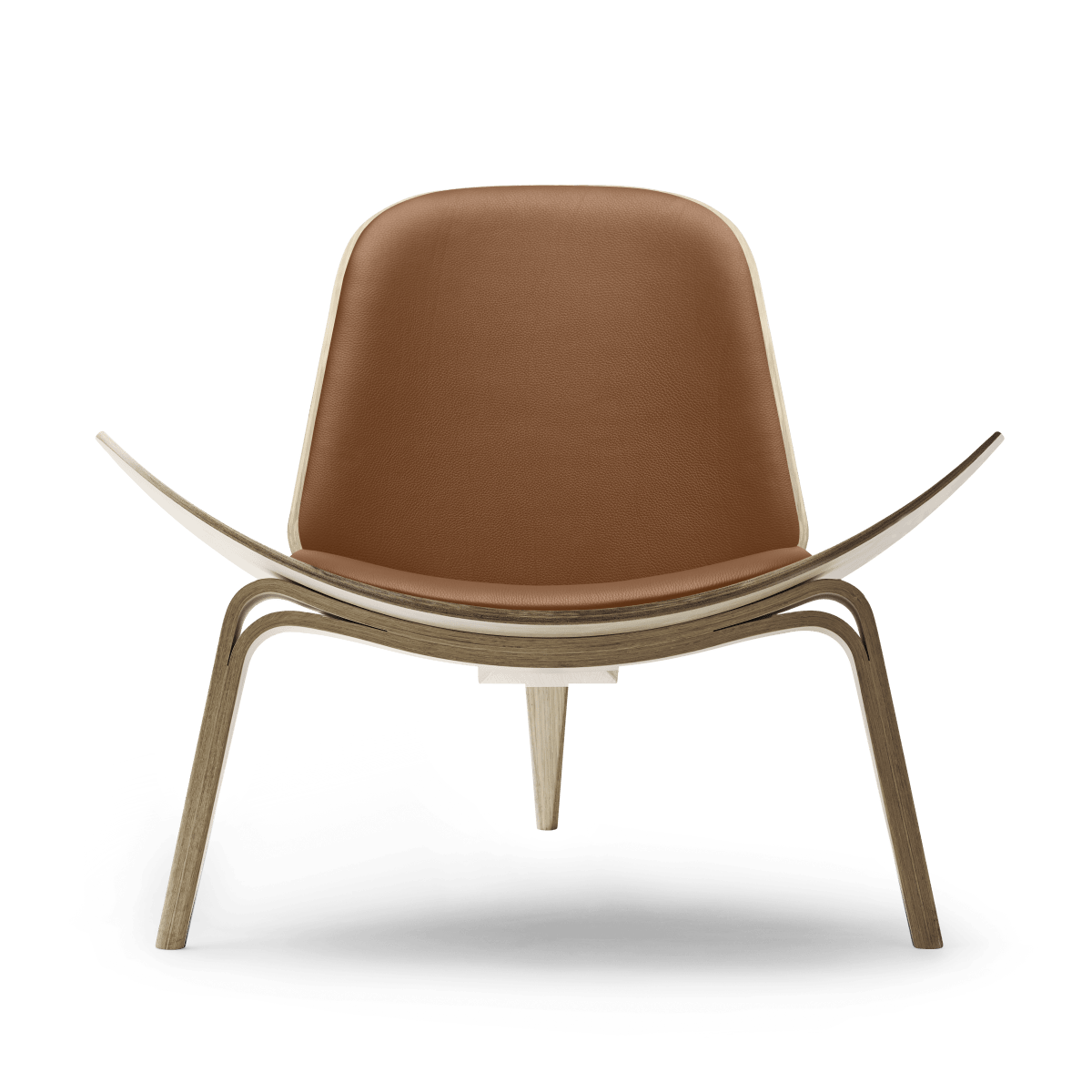 CH07 | Shell Chair by Carl Hansen & Søn #Oak / White Oiled / Leather Thor 307