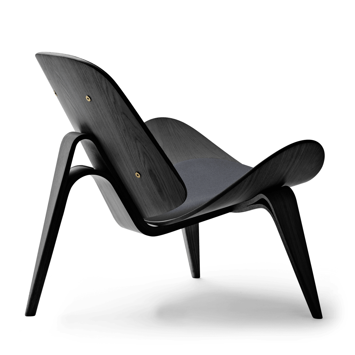 CH07 | Shell Chair by Carl Hansen & Søn #Oak / Painted Black / Fiord 171