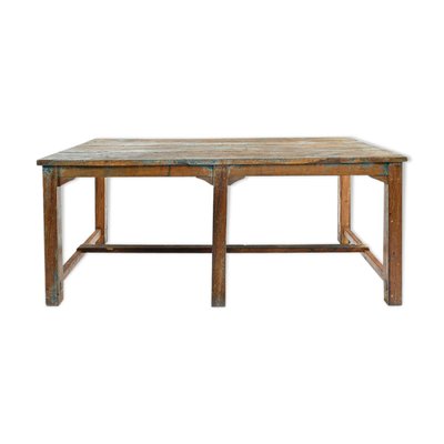 Skated Wooden Dining Table, 1940s-NQ-571230