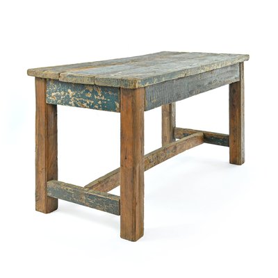 Skated Wooden Dining Table, 1940s-NQ-571229