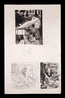 Sketches, Original Drawing, Mid 20th-century-ZCI-1190209