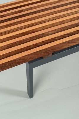 Slatted Bench with Metal Frame-OKG-2020982