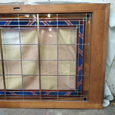 Sliding Door in Stained Glass, 1960s-EAD-1768657