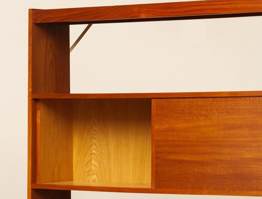 Slim Swedish Bookcase Cabinet in Teak by Svante Skogh for Seffle, 1960s-JE-1260833