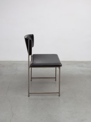 SM08 Dining Chairs in Black Leather attributed to Cees Braakman for Pastoe, 1960s, Set of 6-KL-1812105